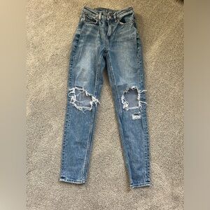 Distressed Blue American Eagle Women's Jeans